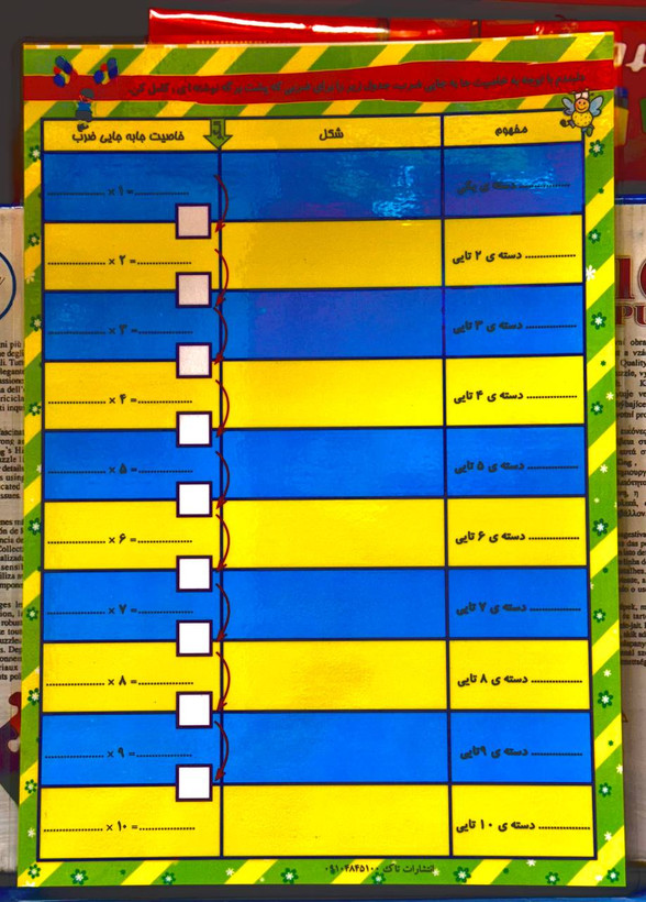 لمینت پایه سوم دبستان (3) رنگین تاک✅