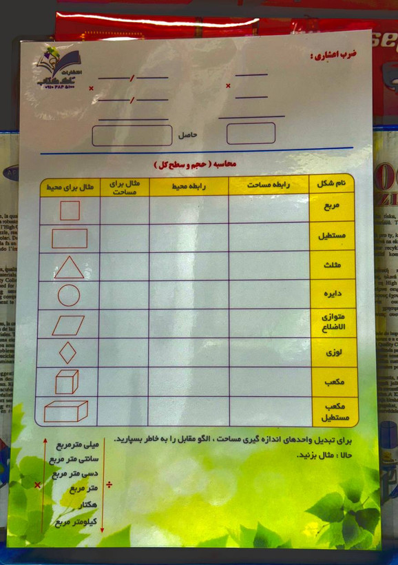 لمینت پایه پنجم دبستان (2) رنگین تاک✅