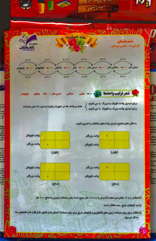لمینت پایه ششم دبستان (2) رنگین تاک✅